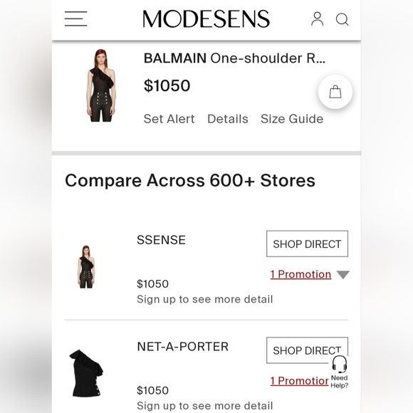 Balmain One-shoulder Ruffled Ribbed-knit Top Size 8 - Picture 12 of 12